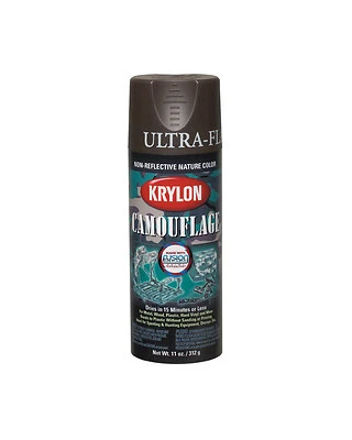 Non-reflective Nature Color Ultra Flat Camouflage Paint Spray 11 Oz. Brown
