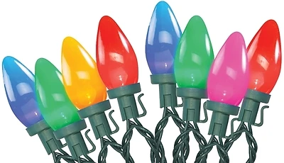 Santas Forest 24980 Led Multi-color C9 Opaque Lights Spool 100 Count