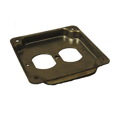 International 4 Inch Square Industrial Cover 1/2 Inch Raised Silver Finish