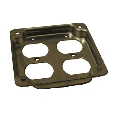 International 4 Inch Square Industrial Cover 1/2 Inch Raised Silver Finish