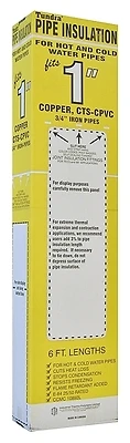Tundra PR38118UW Pipe Insulation Foam, 1 In. X 6 Ft.