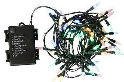 03720 Led Mini Lights, 50-lamp, Multi Color, 10 Feet Long
