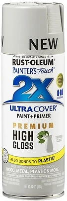 Painter's Touch 2X Ultra Cover High-Gloss Spray Paint, Thunder Cloud, 12 oz.