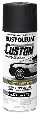 Custom Paint Spray Lacquer Matte Black 332289 For Automotive Projects