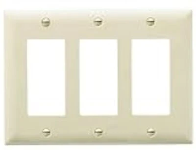 Tp263icc12 Trade Master Nylon Wall Plate, Three Gang, Ivory Color