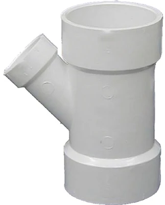 Genova 71041 PVC Pipe Wye, 4 x 4 x 1-1/2 In, Hub, Schedule 40