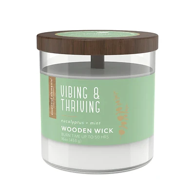 16 Ounce Vibing & Thriving Candle-lite Essential Elements Scented Candle