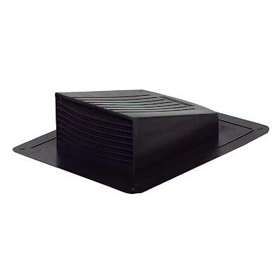4 Inch Black Plastic Roof Vent Cap With Removable Collar