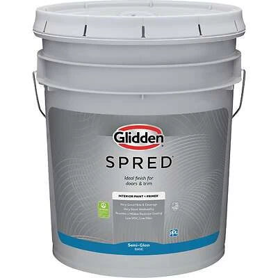 Interior Paint + Primer Semi-gloss White Pastel Base 5 Gallon