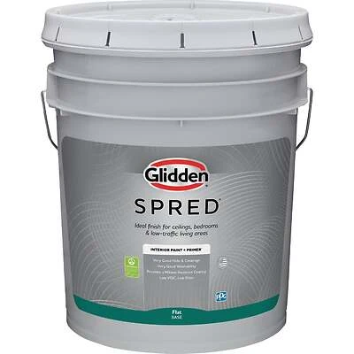 Interior Paint + Primer Flat White Pastel Base 5 Gallon