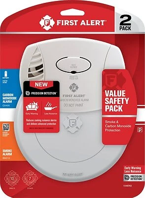 First Alert 1046743 Smoke & Carbon Monoxide Alarm Value Pack, 10-Year Battery