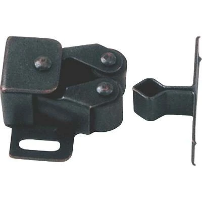 Bronze Double Roller Catch With Spear, Steel Base, Includes 4 No. 5-1/2 In. Screws