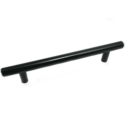 87320 Matte Black Steel T-bar Pull - 128mm Length