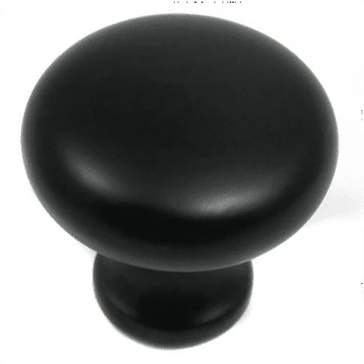 54420 Danica Knob 1 1/4 Inch Matte Black Finish