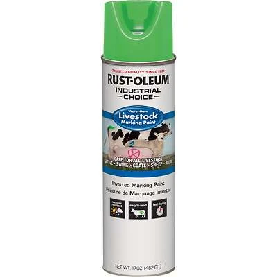 17 Oz. Fluorescent Green Livestock Marking Paint - Durable & Weather-resistant