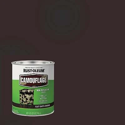 1 Quart Camouflage Brush Paint In Earth Brown For Hunting And Sporting Equipment