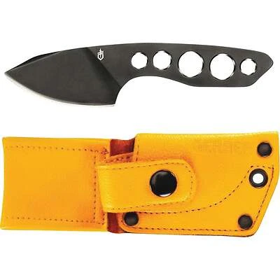 Dibs 2.5 Inch Stainless Steel Full Tang Fixed Knife With Leather Sheath