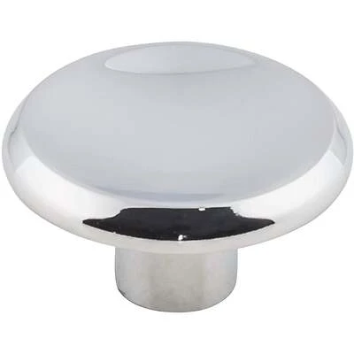 KasaWare K063PC-4 Cabinet Knob, 1-3/16 in Projection, 1-1/2 in Dia, Zinc, Polished Chrome, 4/PK