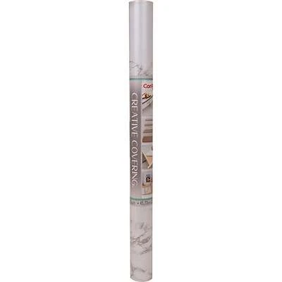 18 In. X 9 Ft. Classic Gray Marble Self-adhesive Shelf Liner