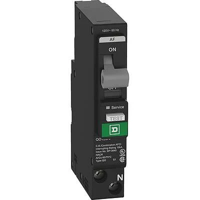 Qo 15a Single-pole Cafci Mini Dual Function Circuit Breaker