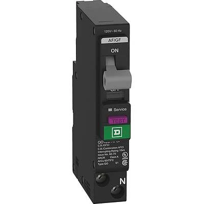 Qo 15a Single-pole Dual Function Circuit Breaker - Model Qo115pafgfc