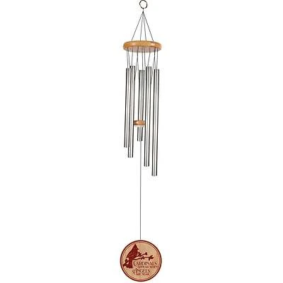 29 Inch Cardinal Wind Chime With Metal Tubes And Wood Clapper