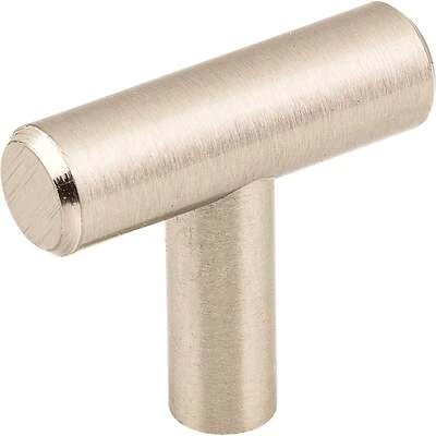 KasaWare Satin Nickel Cabinet Knob, 7/16 In., T-Bar, 10-Pack