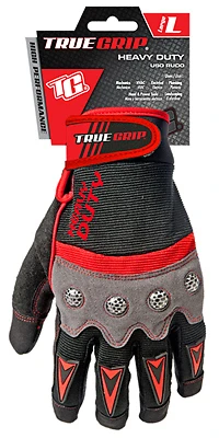 Heavy-Duty Work Gloves, Touchscreen Compatible, Knuckle Protection, L
