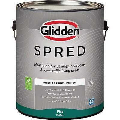 Interior Paint + Primer Flat White Pastel Base Gallon - Low Voc