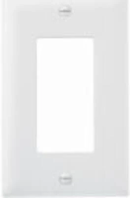 Pass & Seymour 1-Gang Wall Plate, 1 Decorator Opening, White Nylon