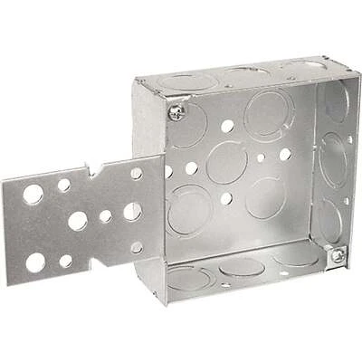 B Bracket Mount 4 In. X 4 In. Square Box With Off-center Knockouts