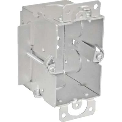 1-gang Steel Welded Switch Wall Box - Ul Listed, Gangable, 14 Cu. In.