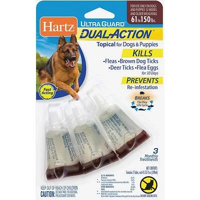 UltraGuard Dual-Action Topical Flea & Tick Drops, 61-150 Lb. Dogs, 3-Pk.
