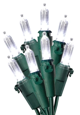 W11l1604 Led Christmas Light Set, 120v, 9.6w, Cool White, 25,000 Hour Life