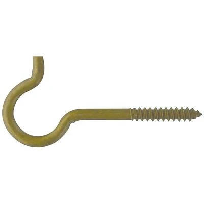Gold .225 X 3-7/8 Inch Forged Ceiling Hook - Heavy Duty Support