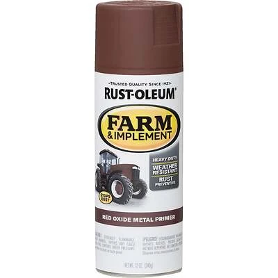12 Ounce Red Oxide Metal Primer Spray Paint For Farm And Implement Use