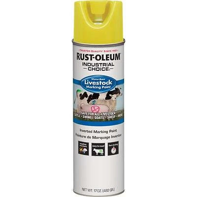 17 Oz. Fluorescent Yellow Livestock Marking Paint - Durable & Weather-resistant
