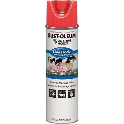 17 Oz. Fluorescent Red Livestock Marking Paint - Durable & Weather-resistant