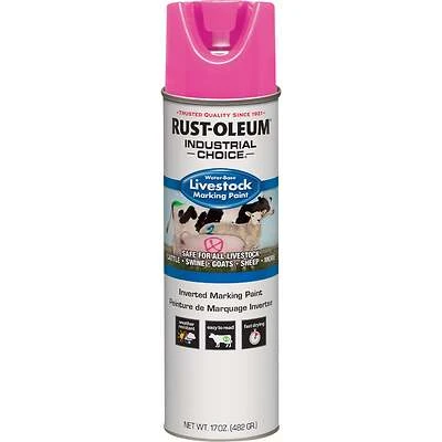 17 Oz. Fluorescent Pink Livestock Marking Paint - Durable & Weather-resistant