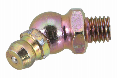 1/4 In. x 28 Grease Gun Fitting, 45-Degree, 10-Pk.
