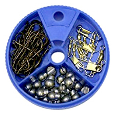 Swivel & Sinker Fish Hooks, Assorted Sizes, 75-Pk.