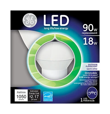 18 Watts Par38 Led Bulb 1300 Lumens Floodlight Warm White