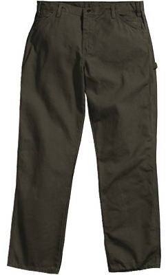 Men's Relaxed Fit Carpenter Jeans, Duck Fabric, Moss Green, Size 42 X 30-in.