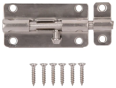 Prosource SS-B04-PS Lockable Barrel Bolt, 4 In, Stainless Steel