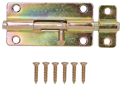 Prosource 20486CZB-PS Satin Brass Barrel Bolt, 4 In, Steel