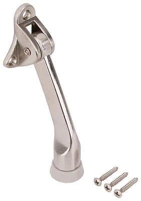 4 Inch Brass Nickel Door Hold Kick Down