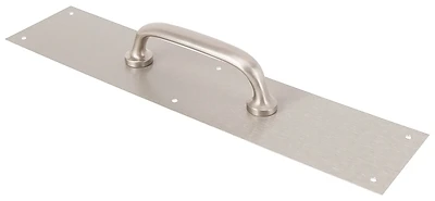 Satin Nickel Pull Plate 3-1/2 X 15 Inch With Screws - Model 32239tnb-ps