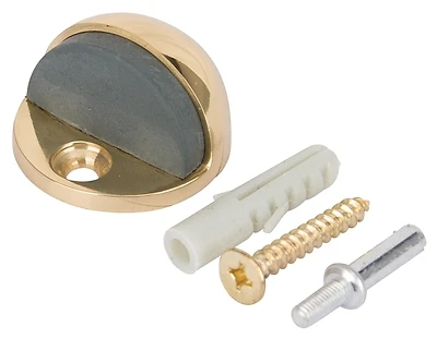Low Rise Floor Door Stop, Brass Finish, Model Hr2006pb-ps