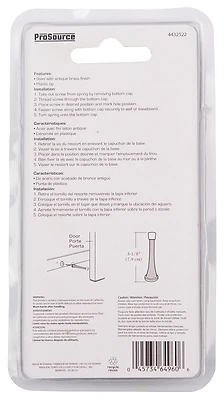 Heavy Duty Spring Door Stop With Plastic Tip And Flexible Design, Model H62-b041c-ps