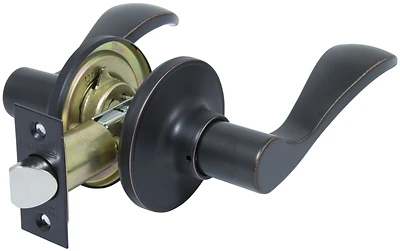 Lever Set Lye Passage Antique Bronze For Interior Doors With Adjustable Latch